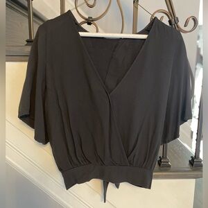 Brandy Melville Black V-neck Ladies Top Made in Italy Size Small